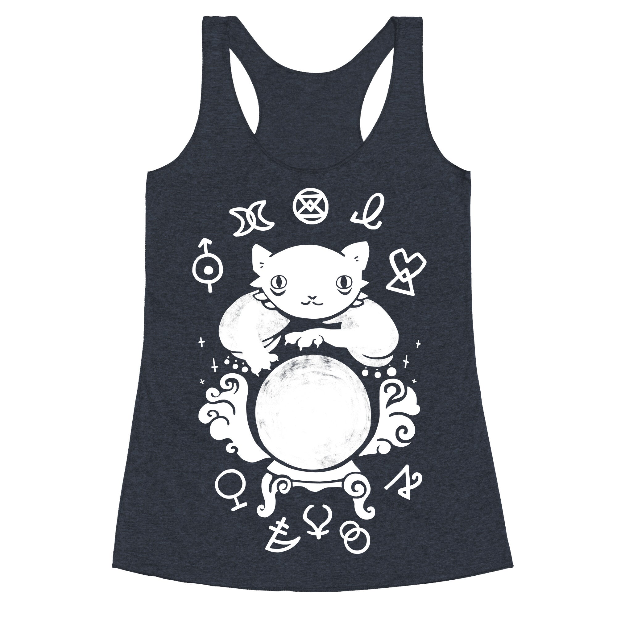Lucky Tarot Cat #13 Racerback Tank